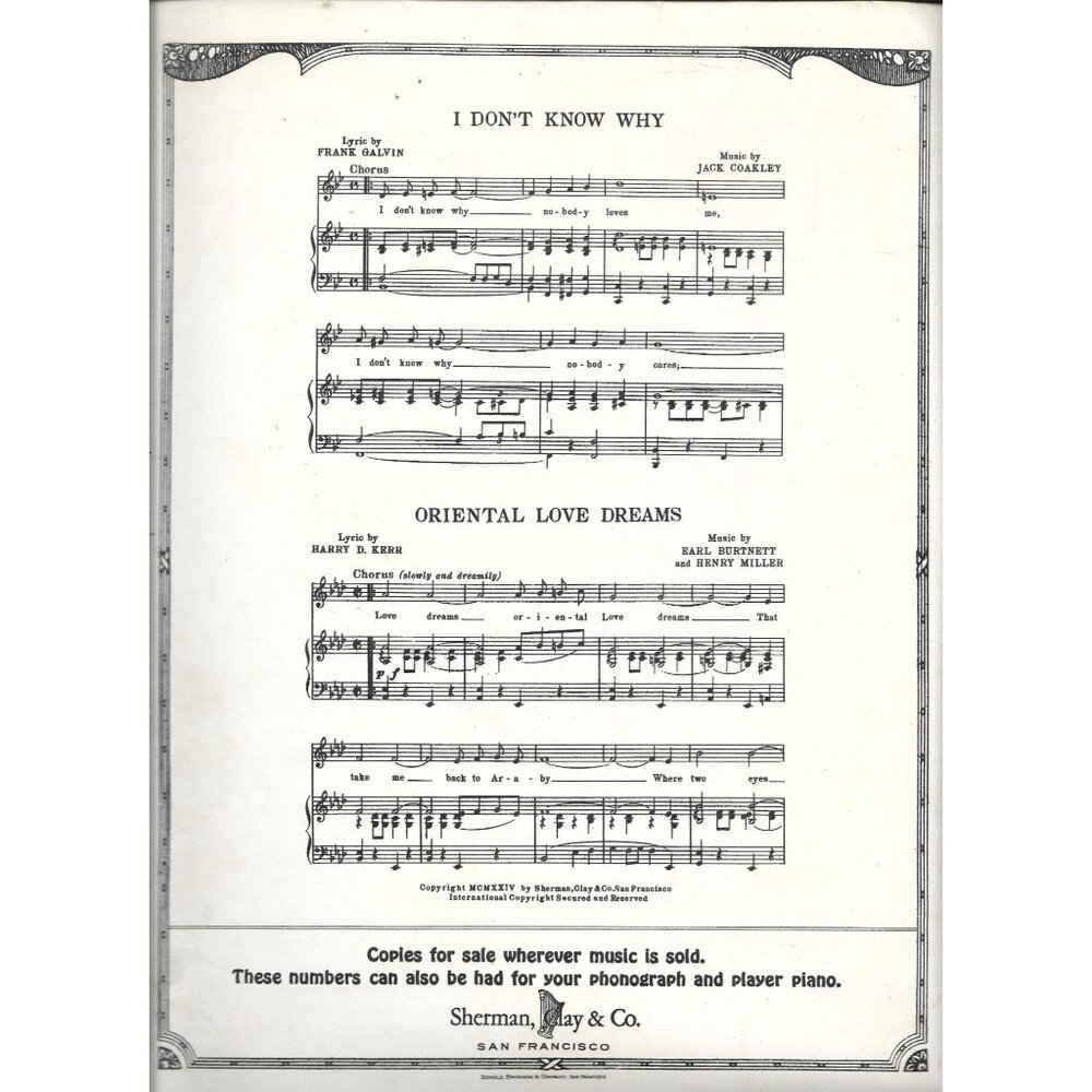 Antique Sheet Music Day Dreaming Piano Ukulele By Burtnett Coburn Coveny 1924 - Picture 2 of 3